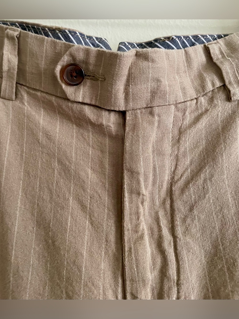 🦘Daniel Cremieux Men's Tan Pinstripe Pants 🦘 - Picture 5 of 8
